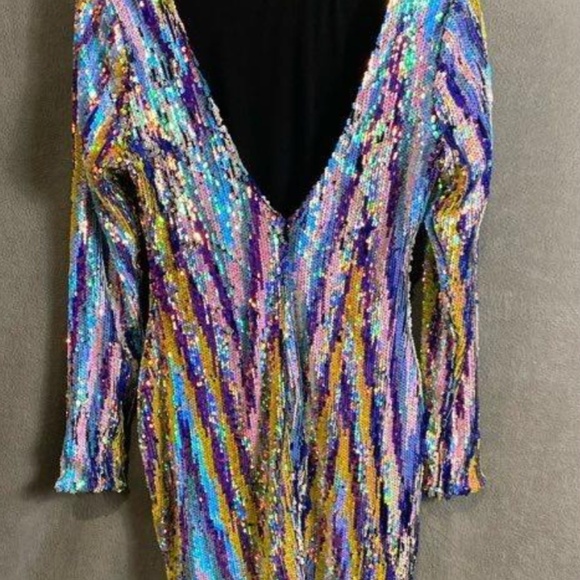 Dress The Population - Multi color sequins party dress - medium - Picture 2 of 5